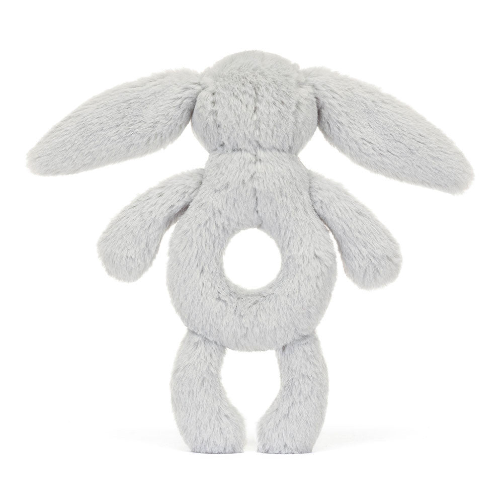 Bashful Silver (Grey) Bunny Ring Rattle - Twinkle Twinkle Little One