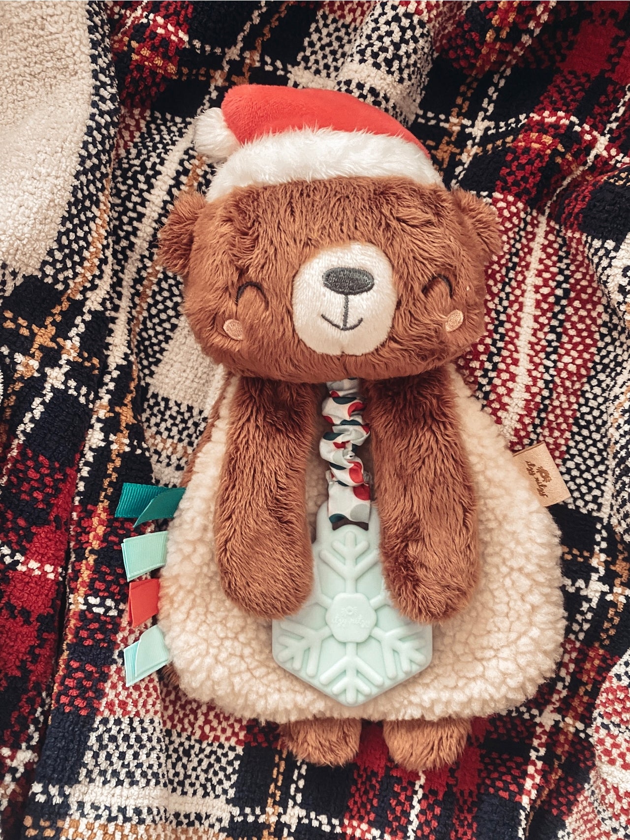 Holiday Itzy Lovey™ Plush And Teether Toy - Bear - Twinkle Twinkle Little One