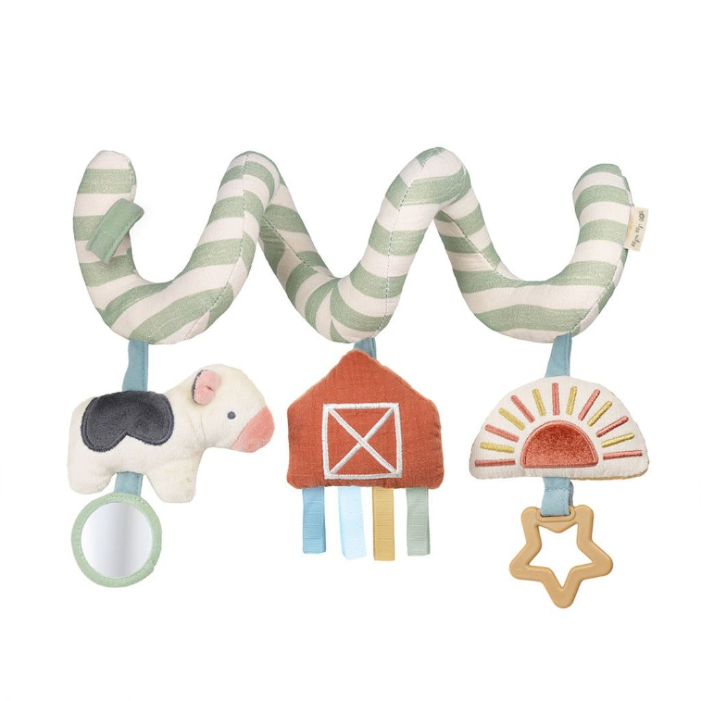Bitzy Bespoke™ Itzy Bitzy Spiral Car Seat Activity Toy - Farm - Twinkle Twinkle Little One