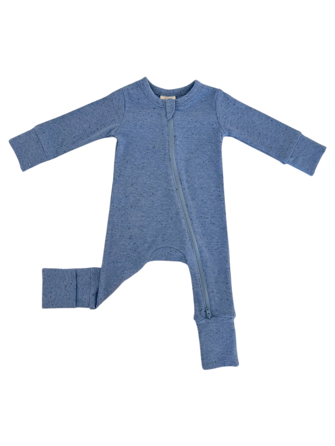 Blue Speckle 2-Way Zip Romper - Twinkle Twinkle Little One