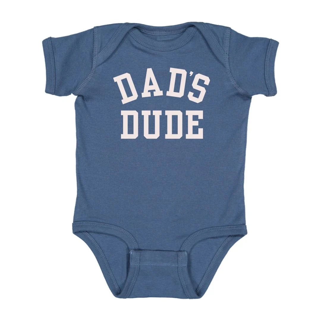 Dad's Dude Short Sleeve Bodysuit - Indigo - Twinkle Twinkle Little One