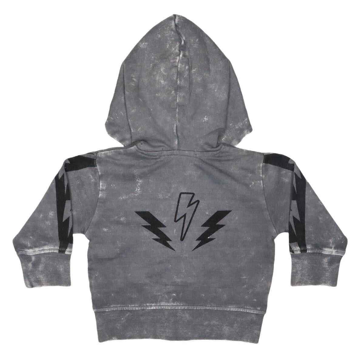 Bolts Print Enzyme Zip Hoodie - Twinkle Twinkle Little One