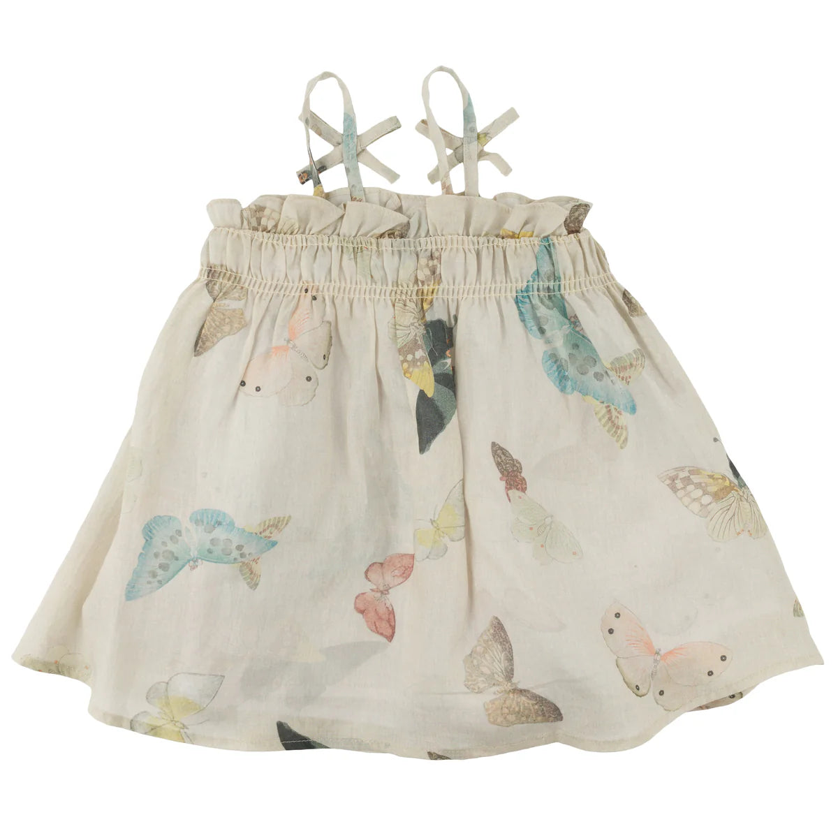 Natural Brandie Dress - Butterfly Garden