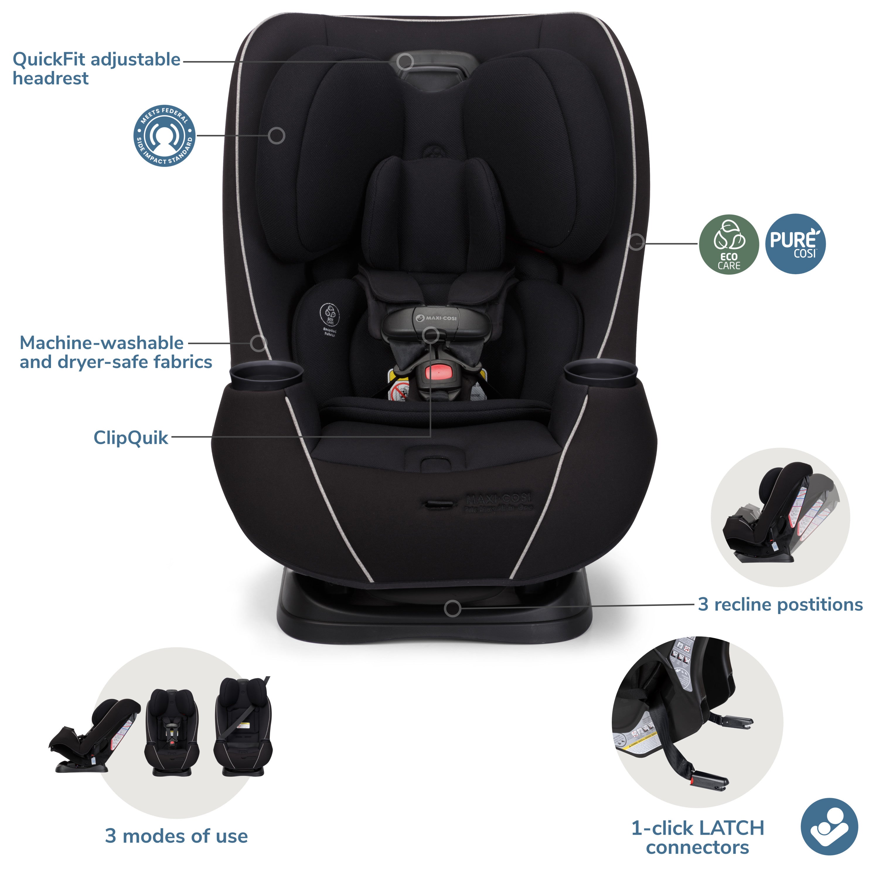 Maxi-Cosi Pria Max All-in-One Convertible Car Seat - Twinkle Twinkle Little One