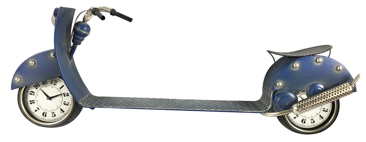 Scooter Wall Shelf Clock - Navy - Twinkle Twinkle Little One