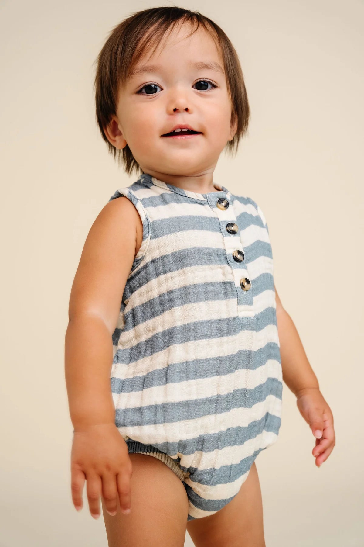 Lou Lou & Company CLOUD MUSLIN BUBBLE ROMPER - Lincoln - Twinkle Twinkle Little One