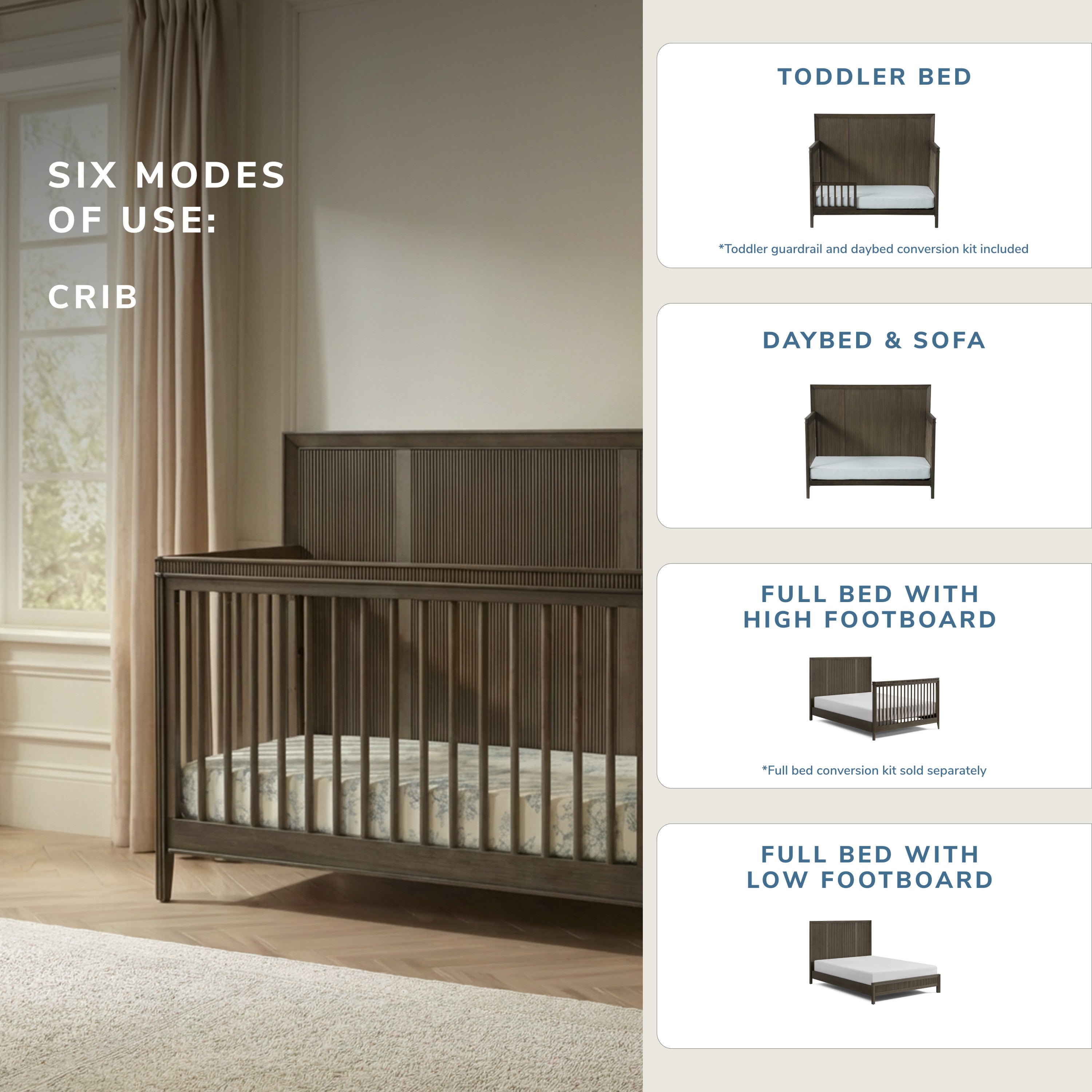 Maxi-Cosi Nursery Reid 6-in-1 Crib