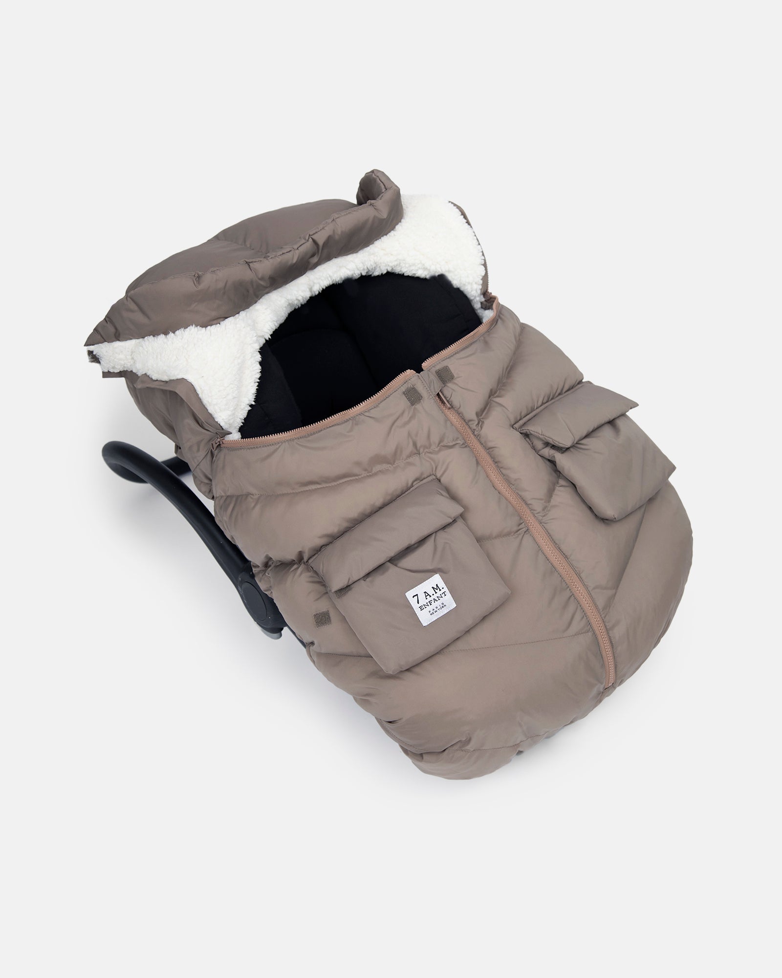 7 A.M. Enfant Car Seat Cocoon - Chestnut Oslo Cloud - Twinkle Twinkle Little One