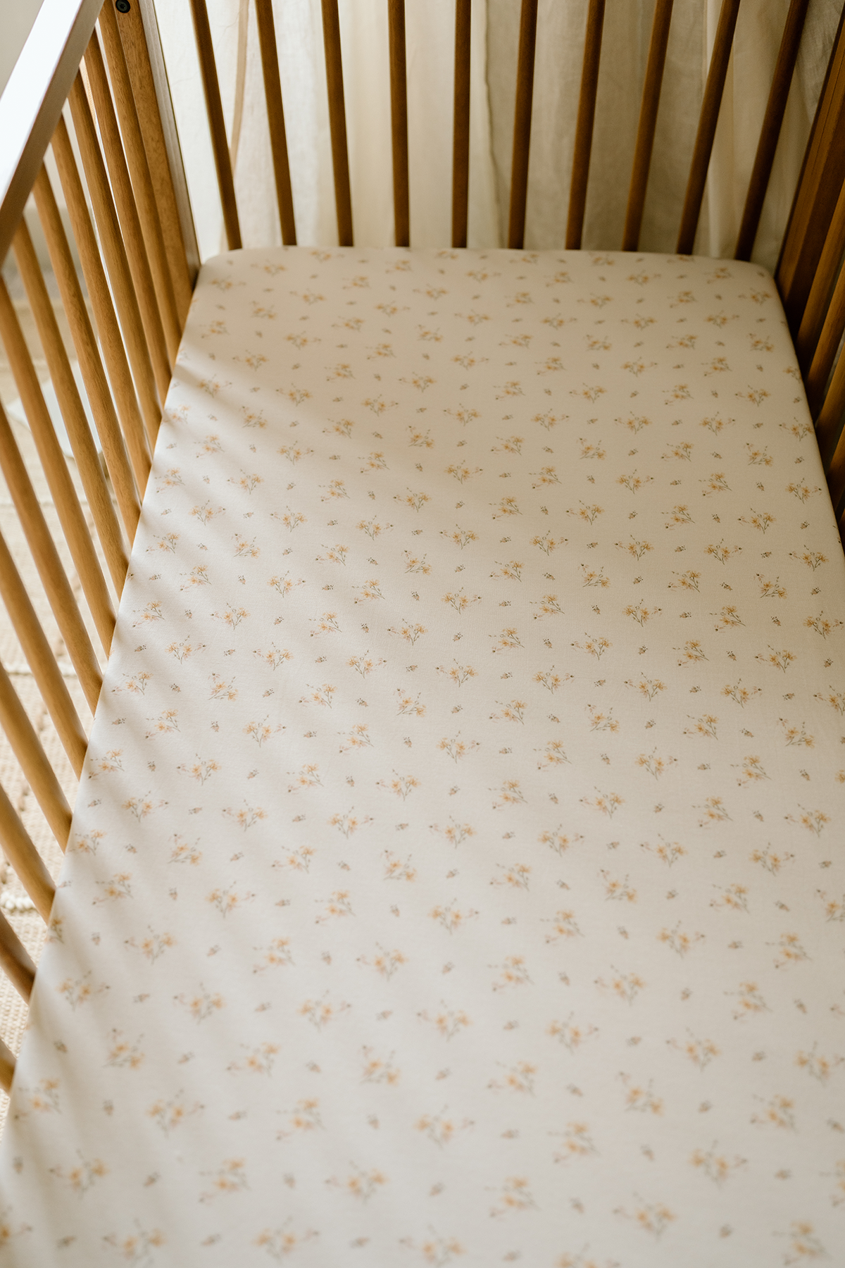 Dainty Floral Crib Sheet - Twinkle Twinkle Little One