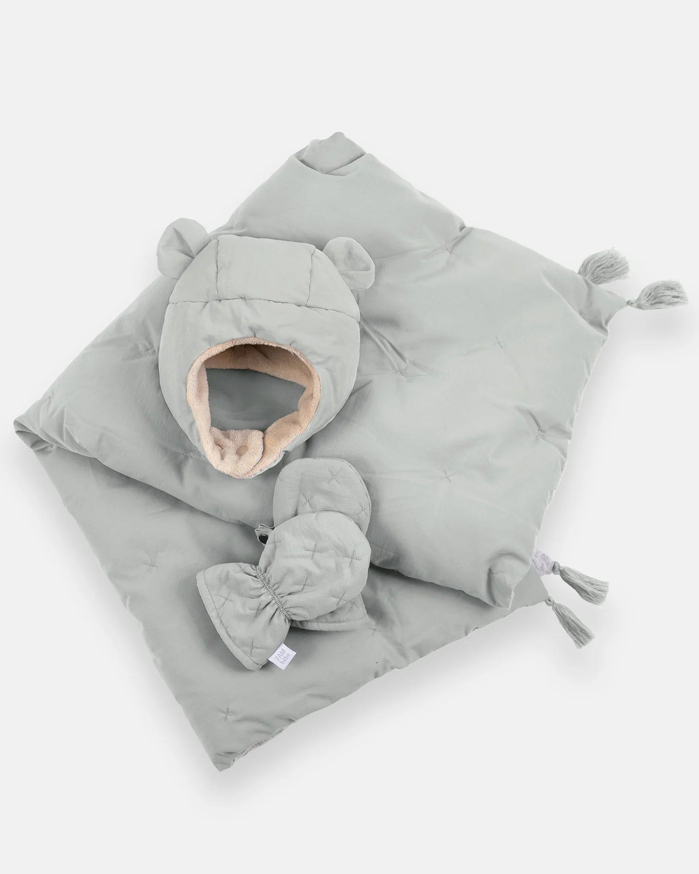 7 A.M. Enfant Cub Set Airy - Mittens, Hat & Blanket - Bondi - Twinkle Twinkle Little One