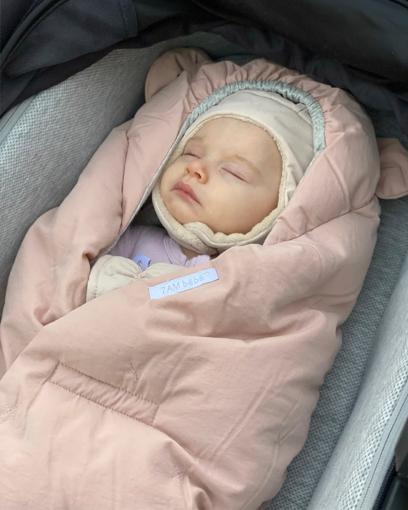 7 A.M. Enfant Cub Set Airy - Mittens, Hat & Blanket - Cameo - Twinkle Twinkle Little One