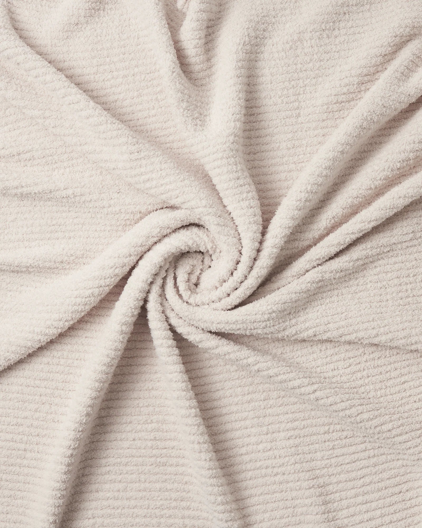 7 A.M. Fuzzy Crushed Ribbed Blanket - Ecru - Twinkle Twinkle Little One