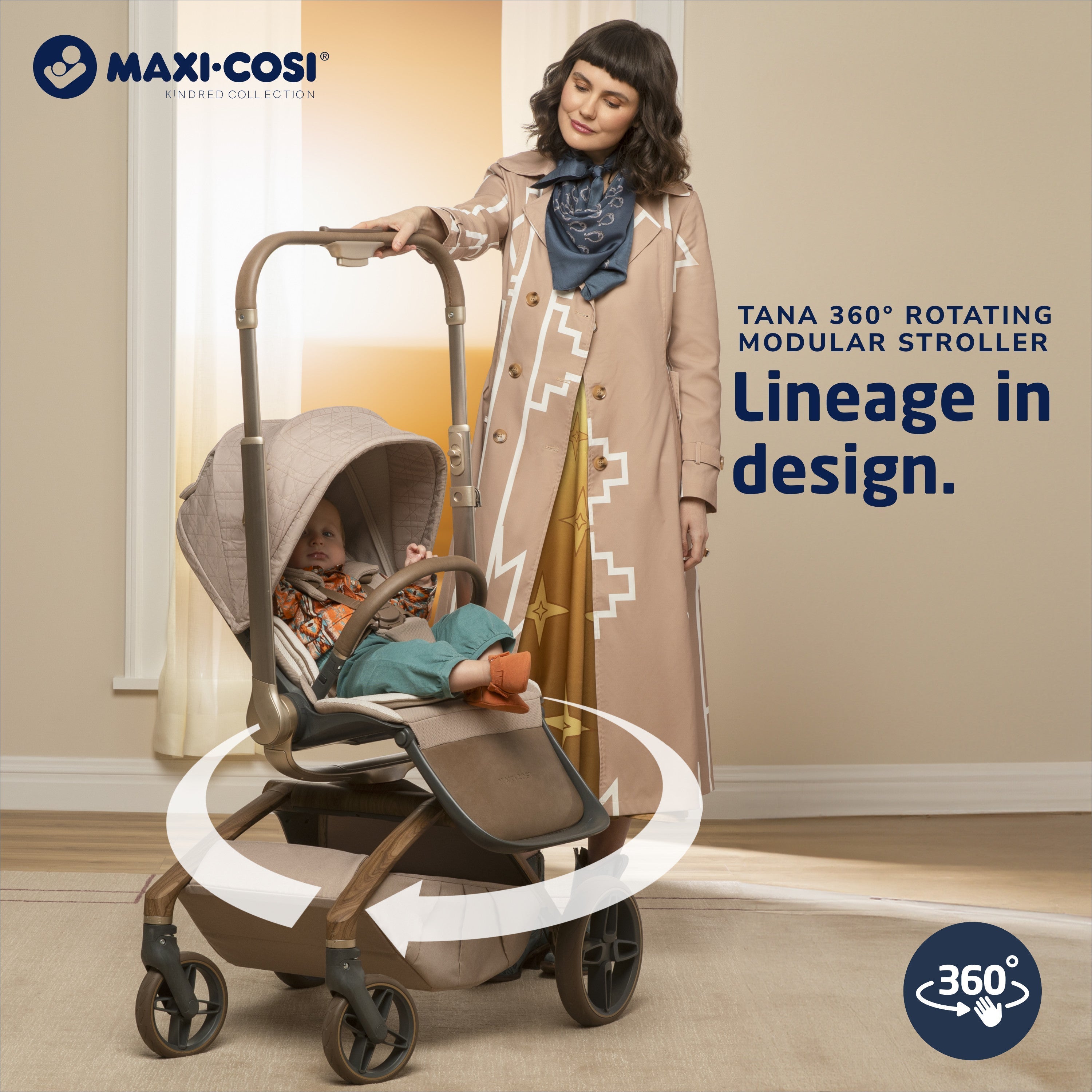 Maxi-Cosi Kindred Tana 360° Rotating Modular Stroller - Twinkle Twinkle Little One