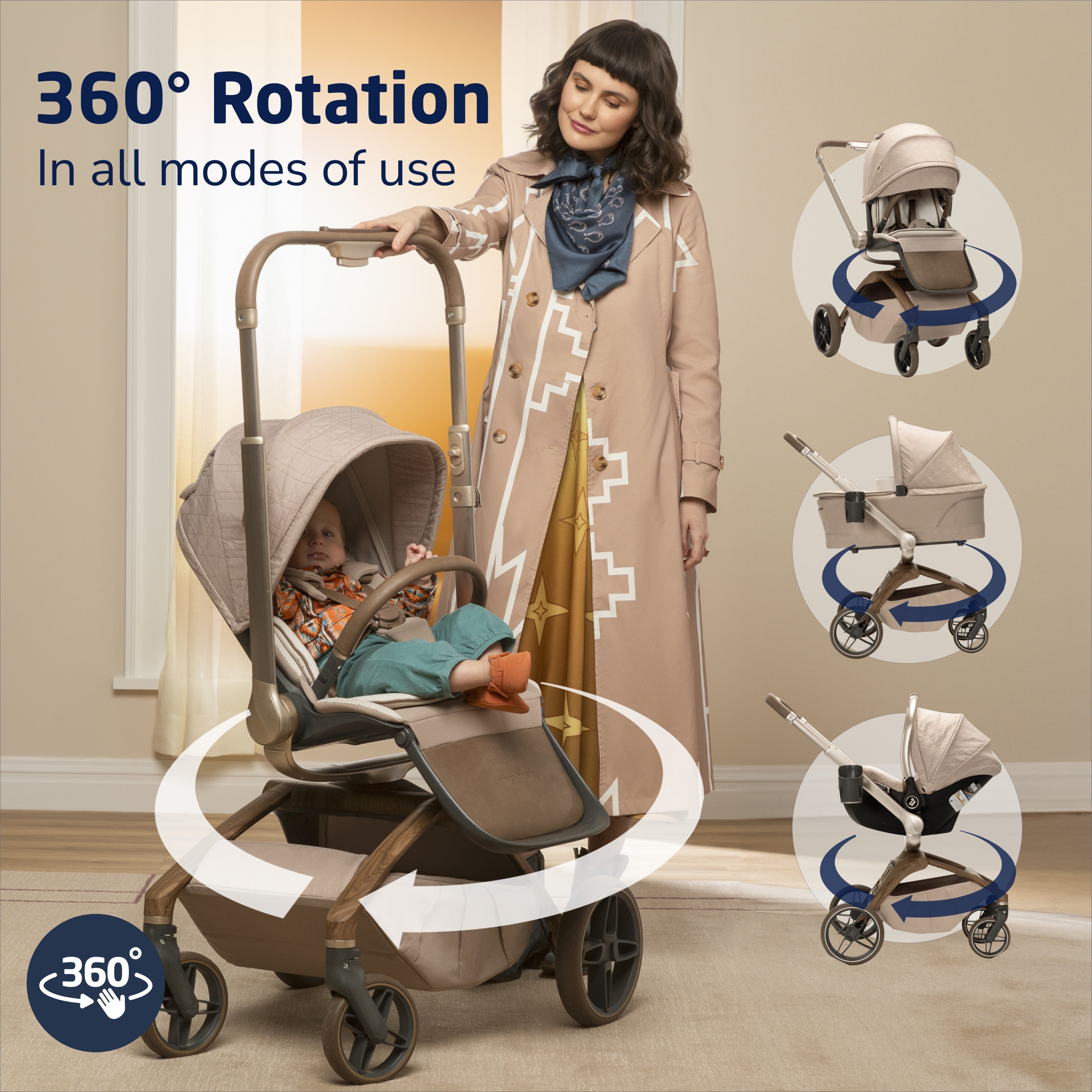 Maxi-Cosi Kindred Tana 360° Rotating Modular Stroller - Twinkle Twinkle Little One