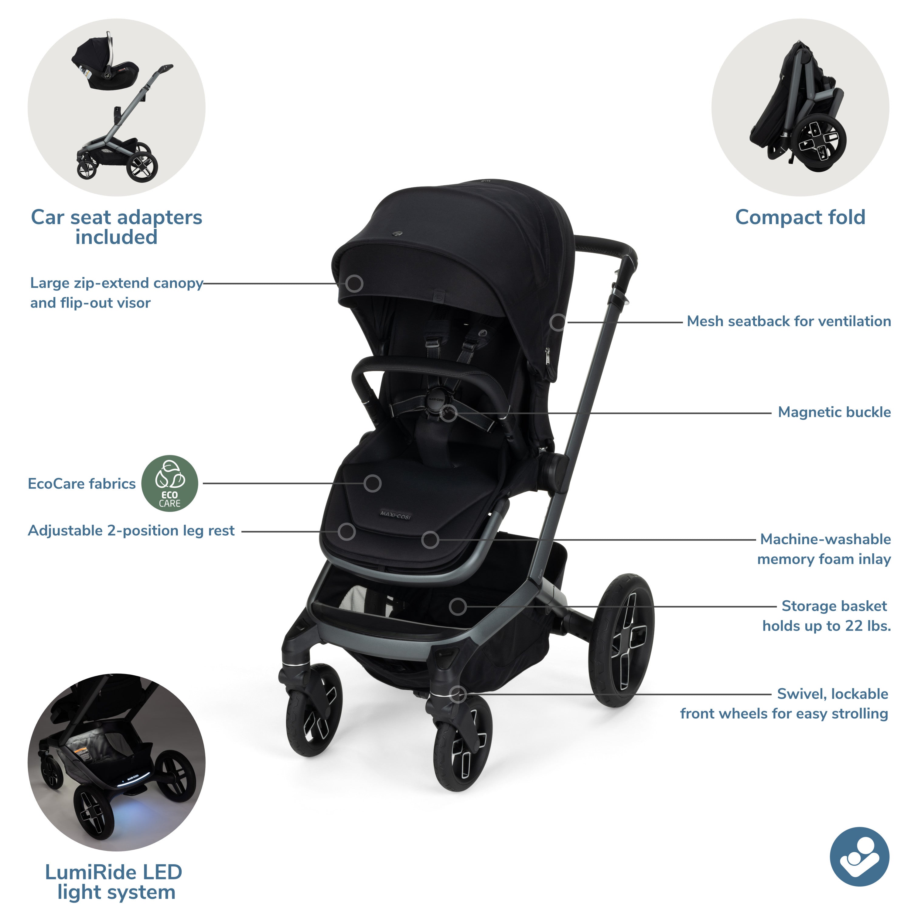 Maxi-Cosi Fame Modular Stroller - Twinkle Twinkle Little One