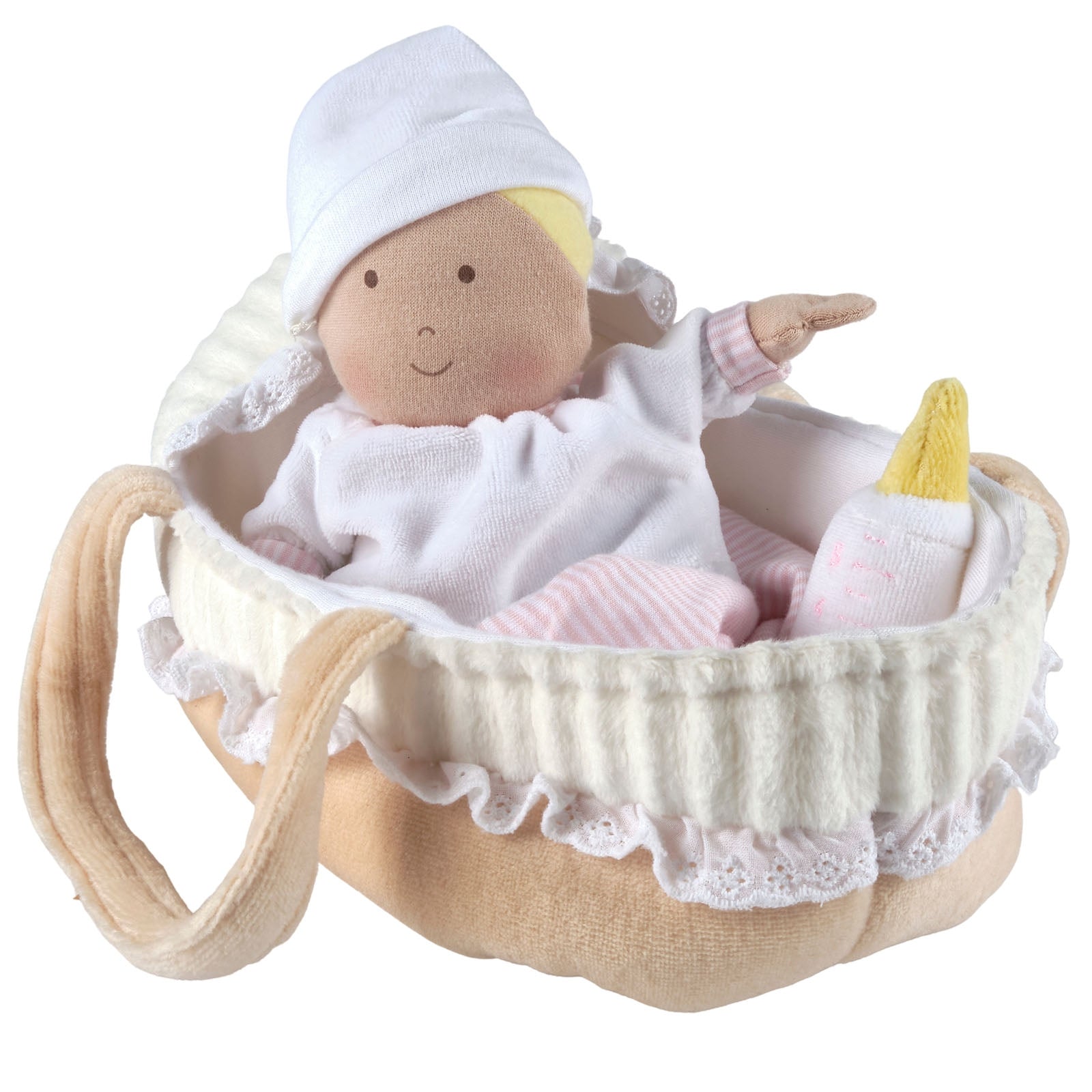 Grace Baby Soft Doll with Carrycot, Bottle & Blanket - Twinkle Twinkle Little One