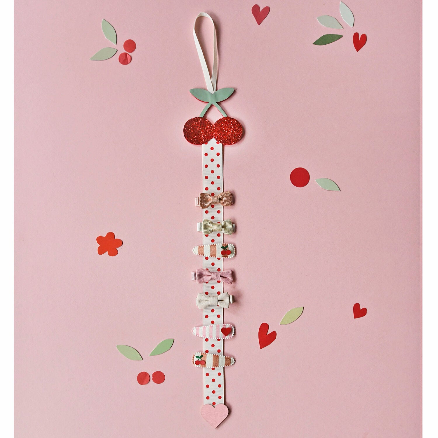 Very Cherry Ribbon Clip Holder