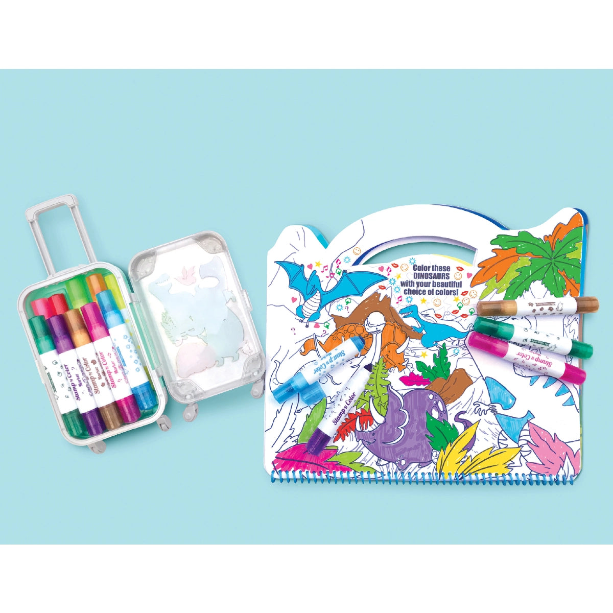 Color Pop: Stamp N Color Markers - Dinosaur World - Twinkle Twinkle Little One