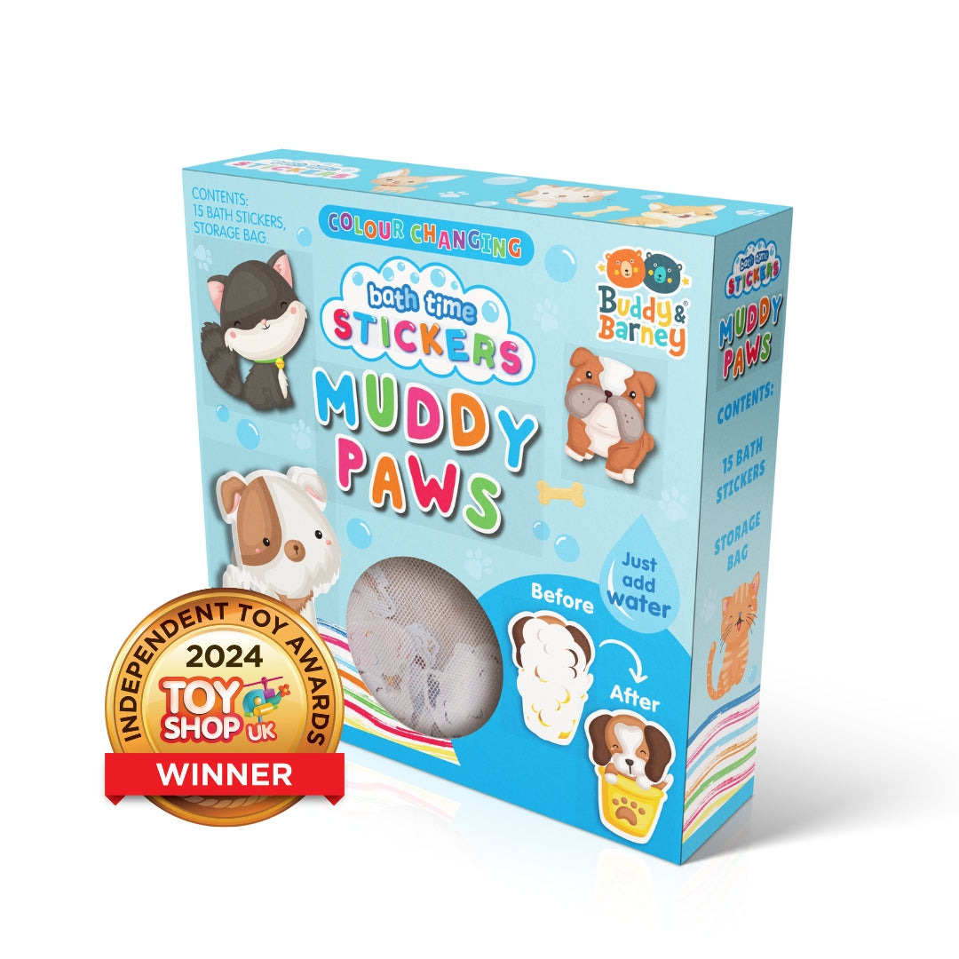 Colour Changing Bath Stickers Muddy Paws - Twinkle Twinkle Little One