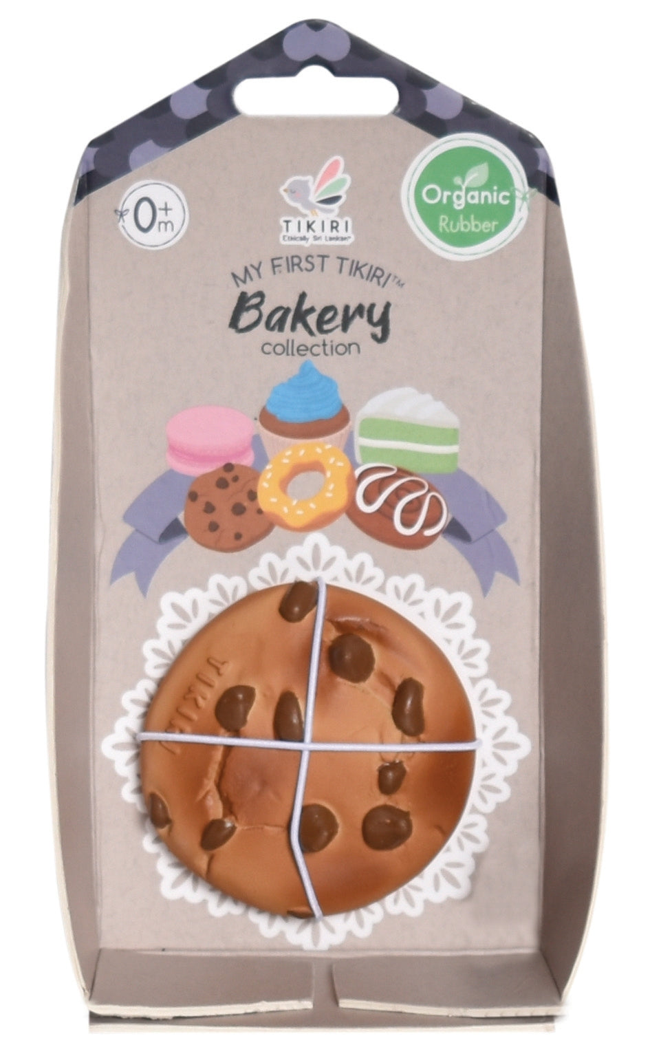 Cookie Natural Rubber Teether, Rattle & Pretend Play - Twinkle Twinkle Little One