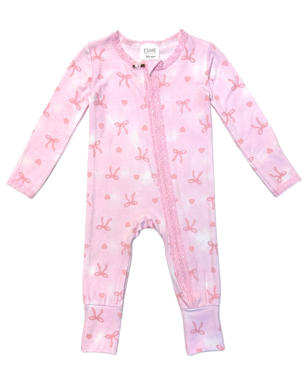Coquette Lace Trim Flip-Footie - Twinkle Twinkle Little One