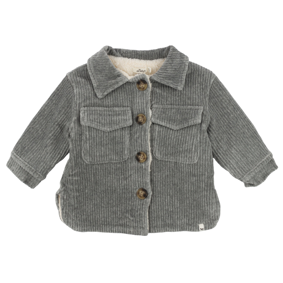 Corduroy Shacket Jacket - Heather Gray - Twinkle Twinkle Little One