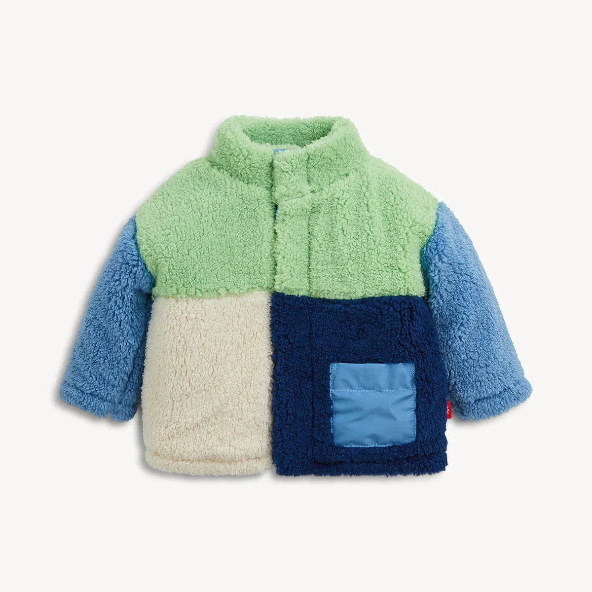 Magnetic Me Blue Colorblock Sherpa Boys Jacket