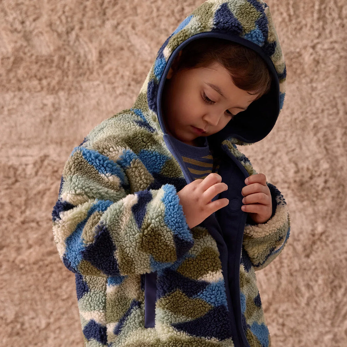 Magnetic Me Camo Peak Sherpa Boys Jacket