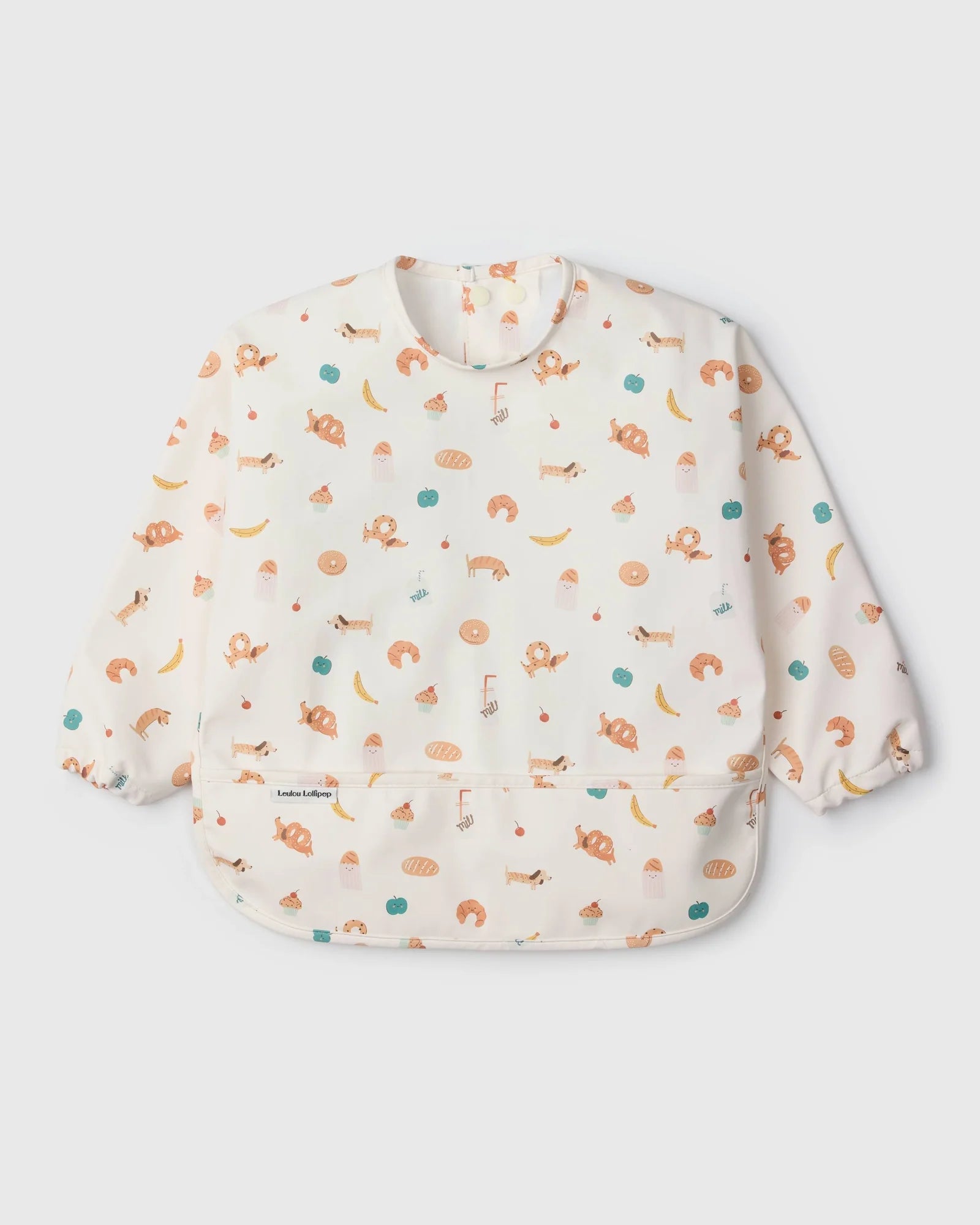 Long Sleeve Waterproof Bib - French Breakfast - Twinkle Twinkle Little One