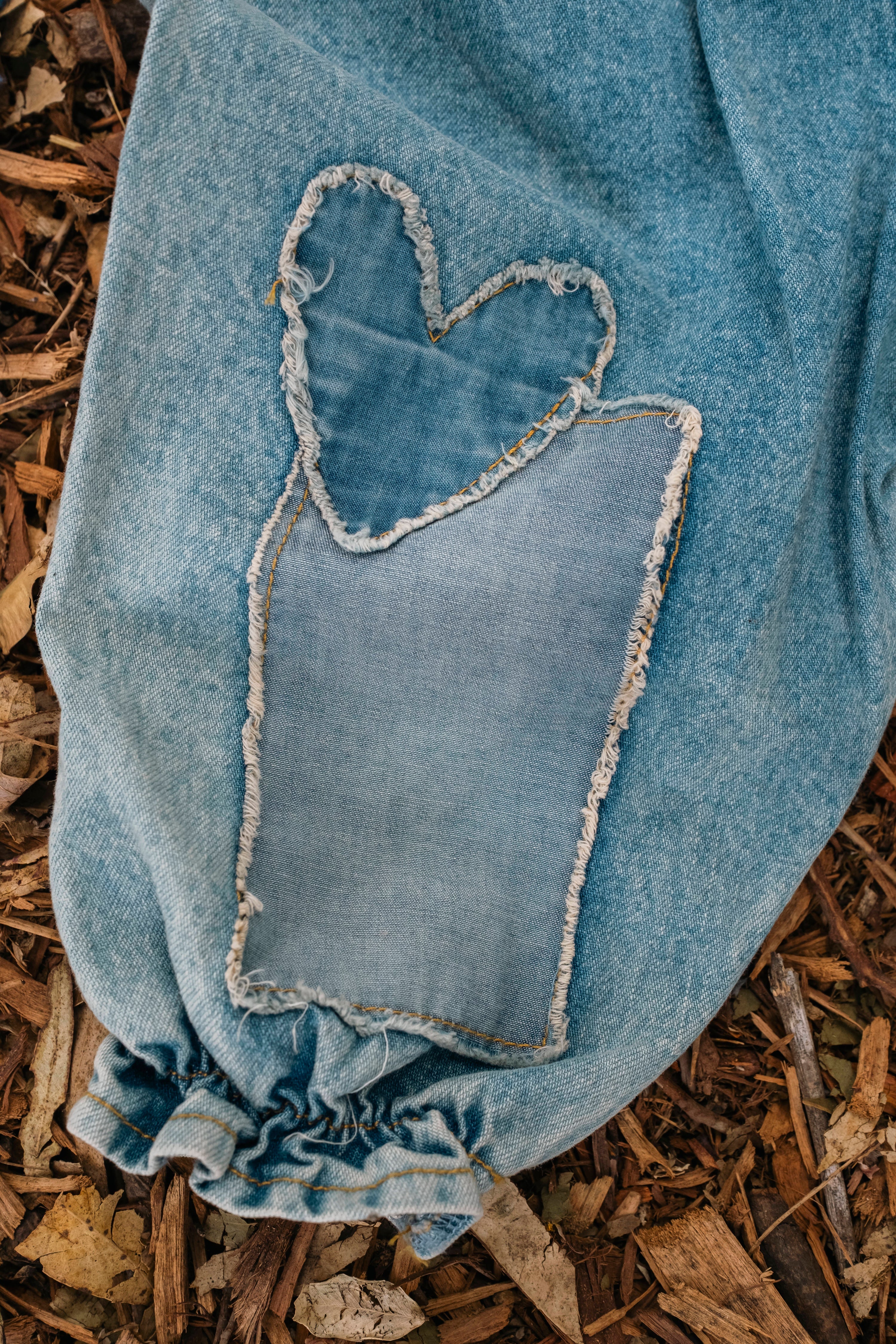 Patchwork Heart Overalls - Denim - Twinkle Twinkle Little One