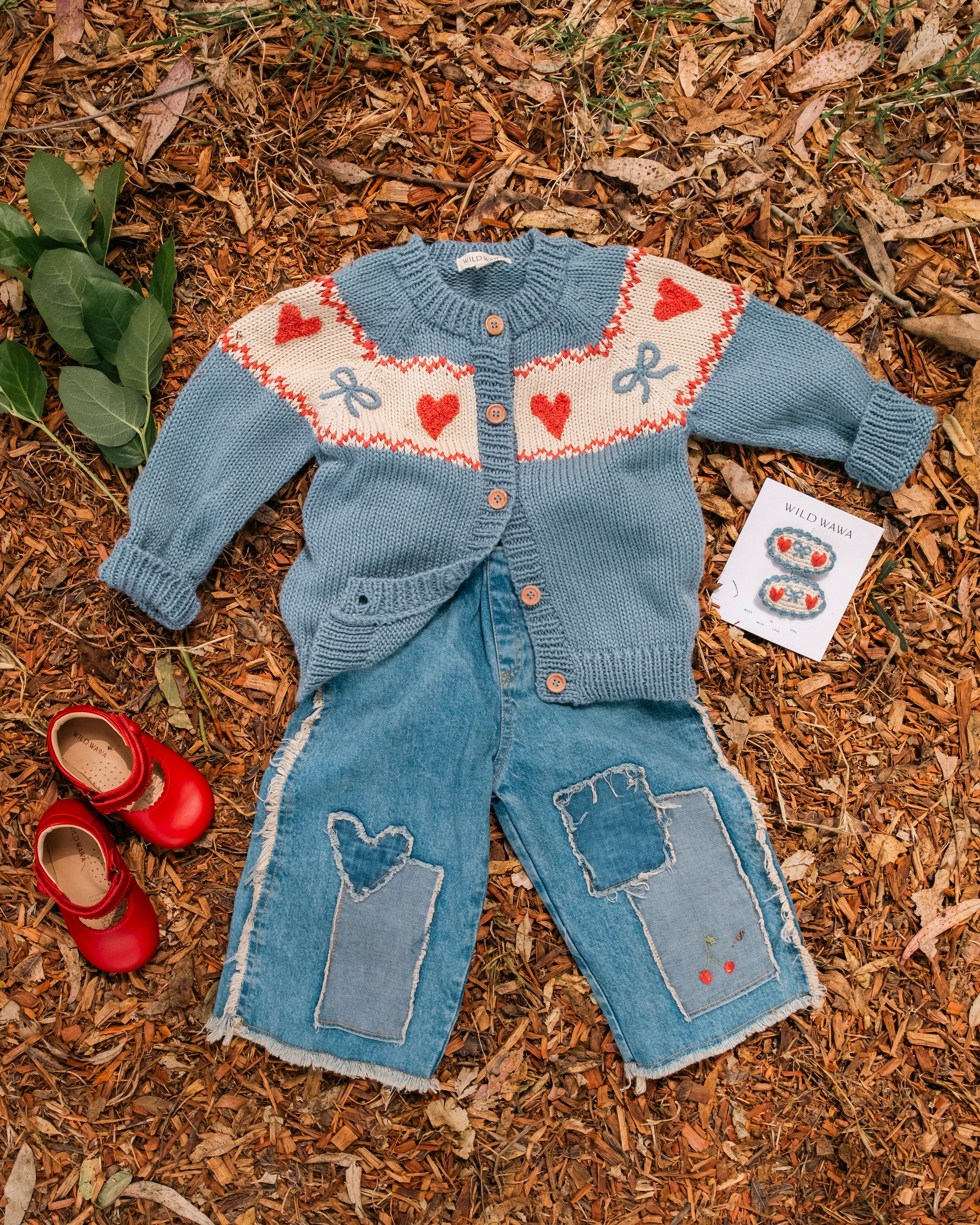 Patchwork Heart Pants - Denim - Twinkle Twinkle Little One