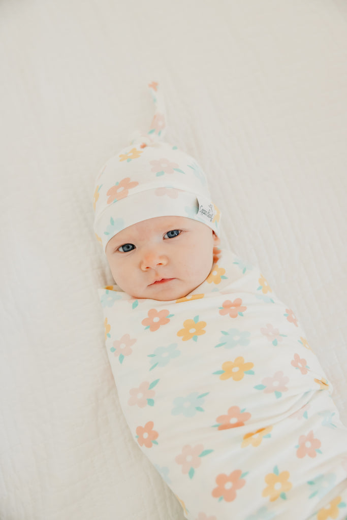 Daisy Knit Swaddle Blanket - Twinkle Twinkle Little One