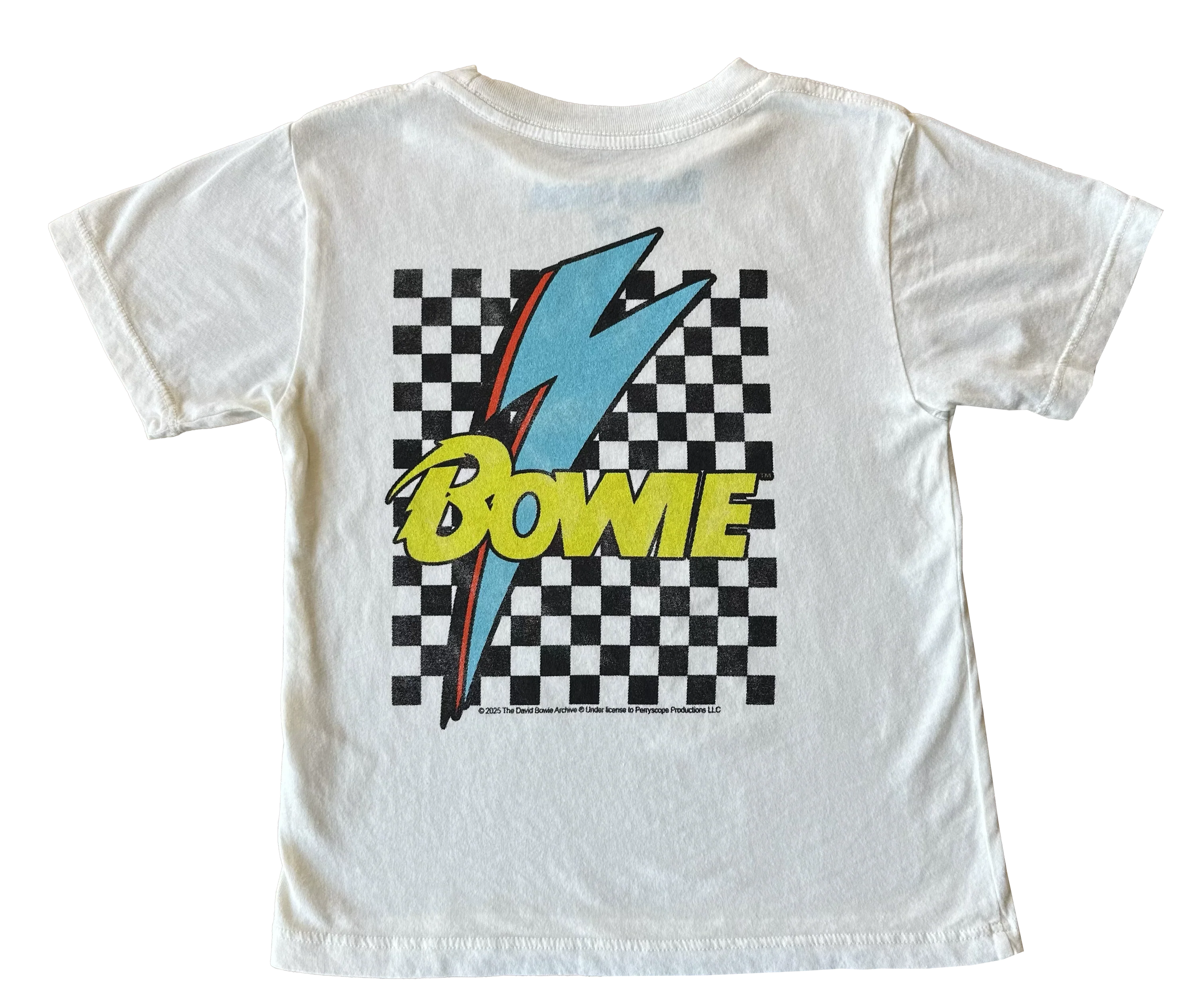 David Bowie Checkered Bolt Tee - Vintage white - Twinkle Twinkle Little One