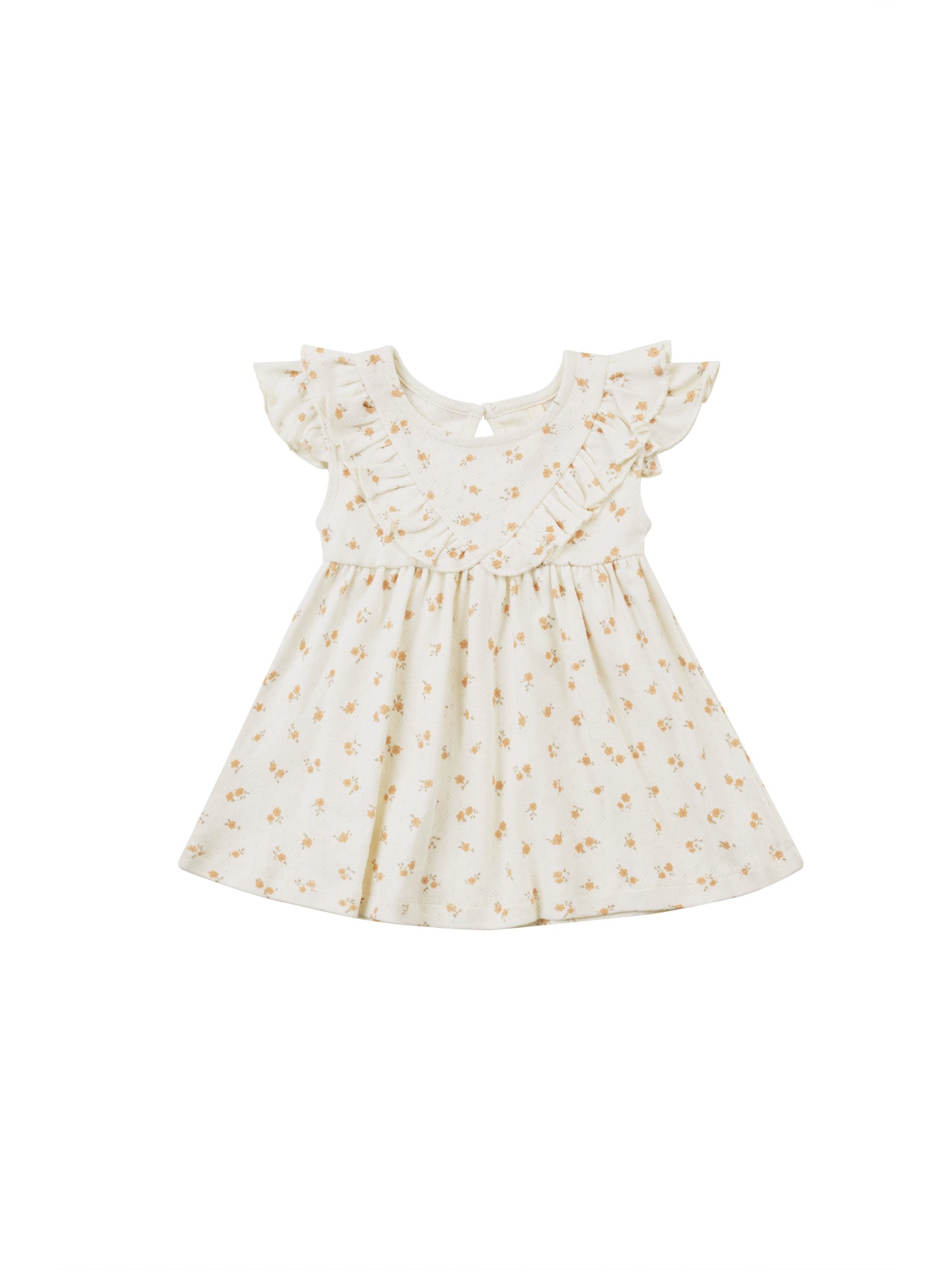 Sleeveless Ruffle V Dress - Ditsy Melon - Twinkle Twinkle Little One