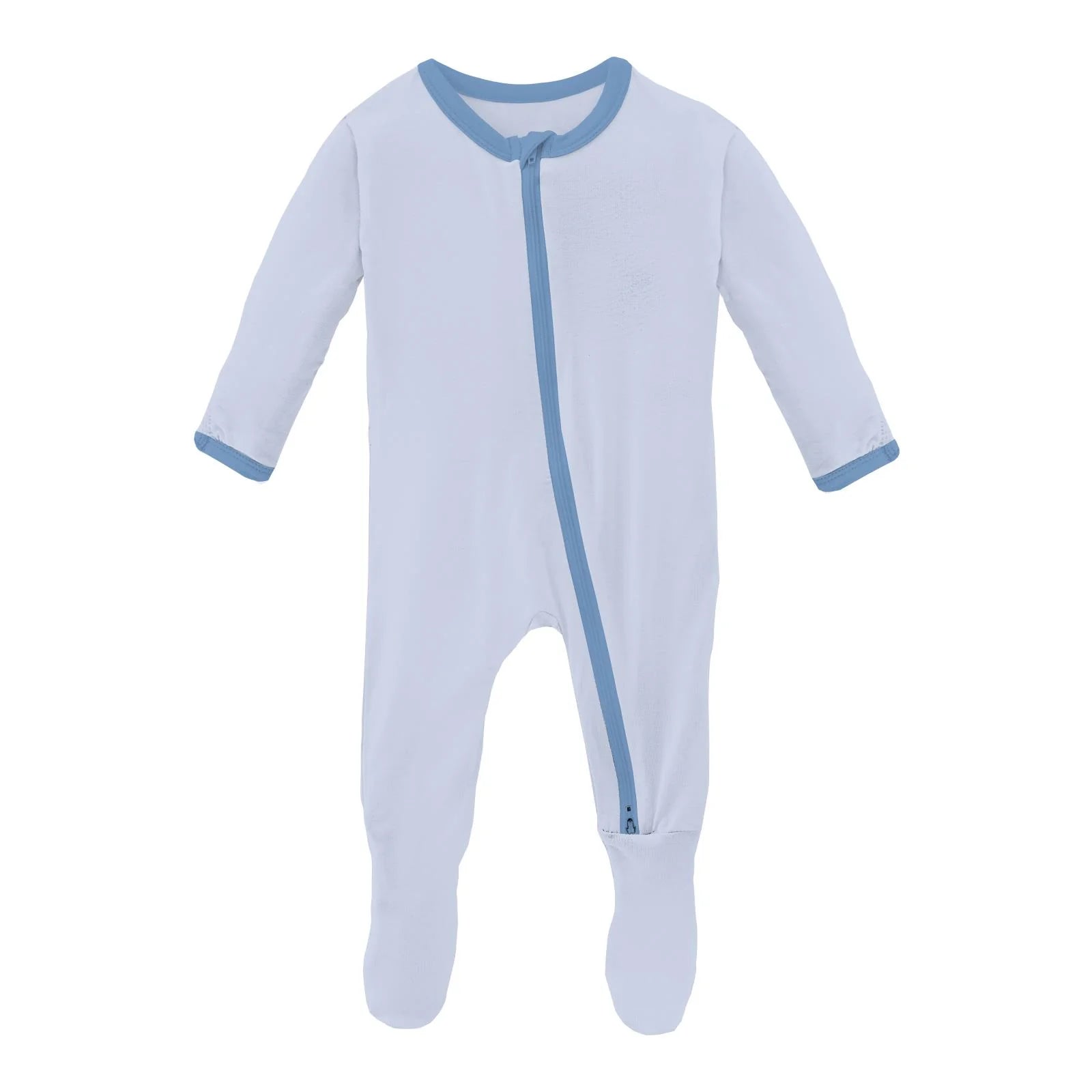 Footie with Zipper Dream Blue with Dew - Twinkle Twinkle Little One