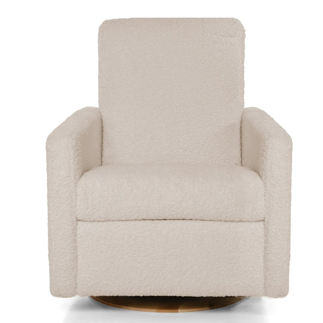 Floor Model: Drew Swivel Gliding Recliner-Sheepskin Linen with Power - Twinkle Twinkle Little One
