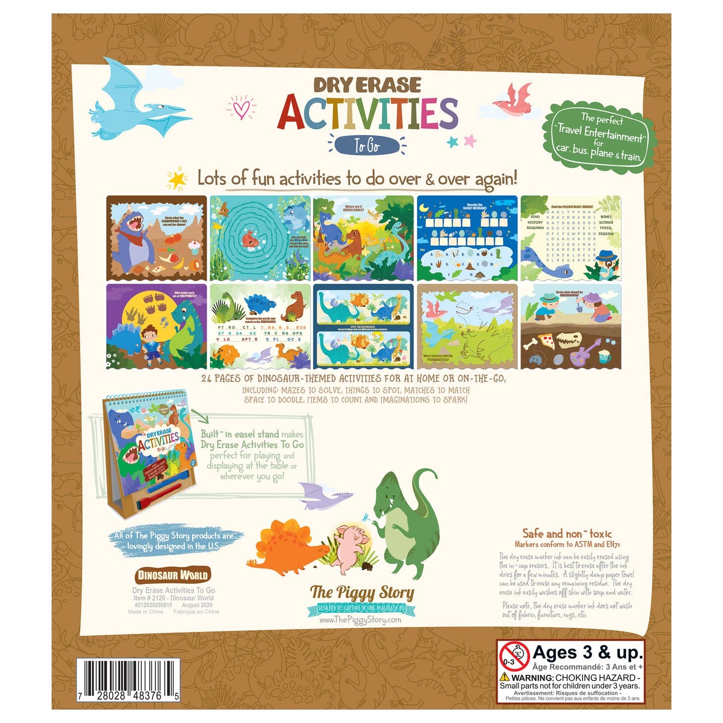 Dry Erase Activities To Go- Dinosaur World - Twinkle Twinkle Little One