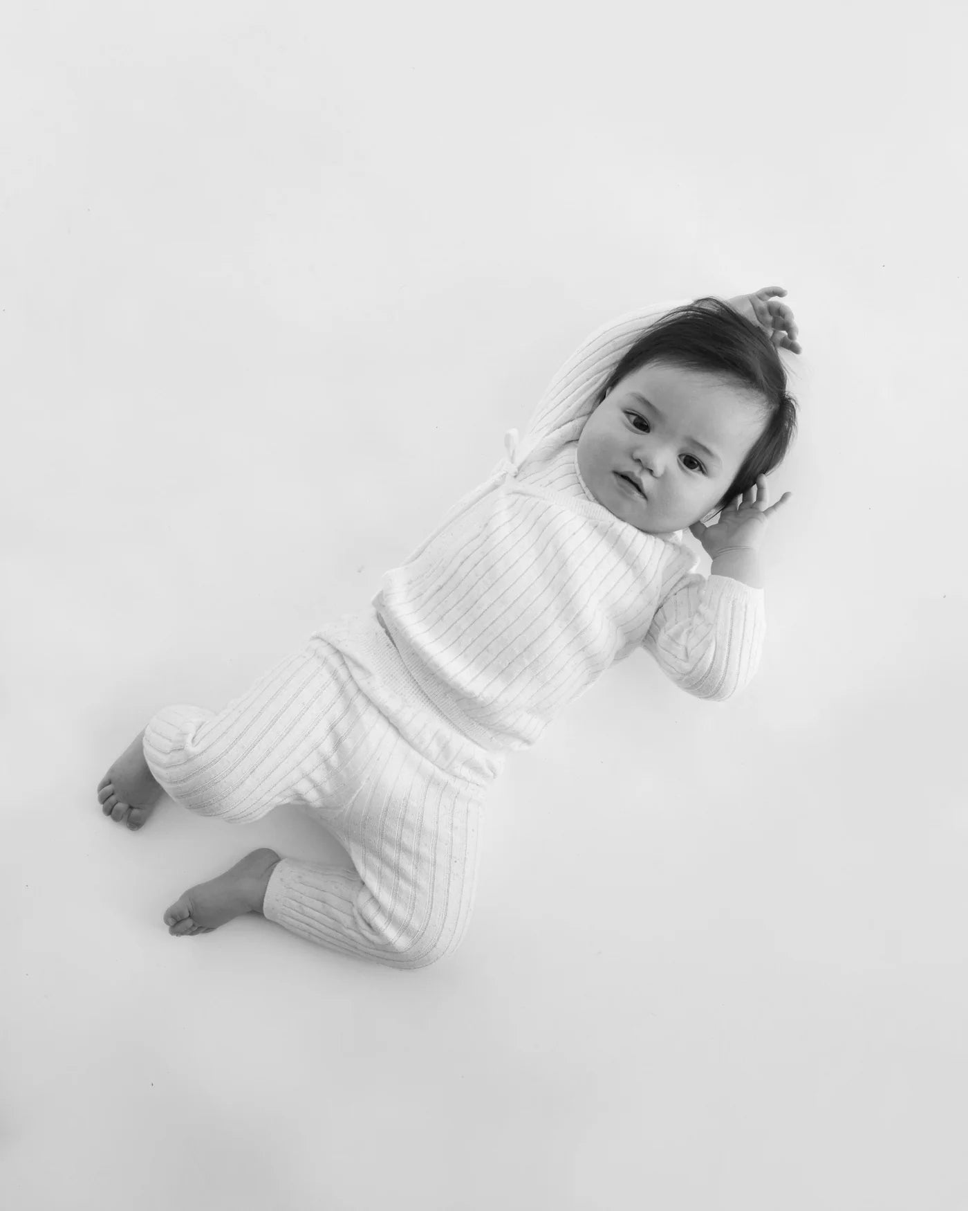 Ribbed Cotton Wrap Top & Leggings - Seashell - Twinkle Twinkle Little One