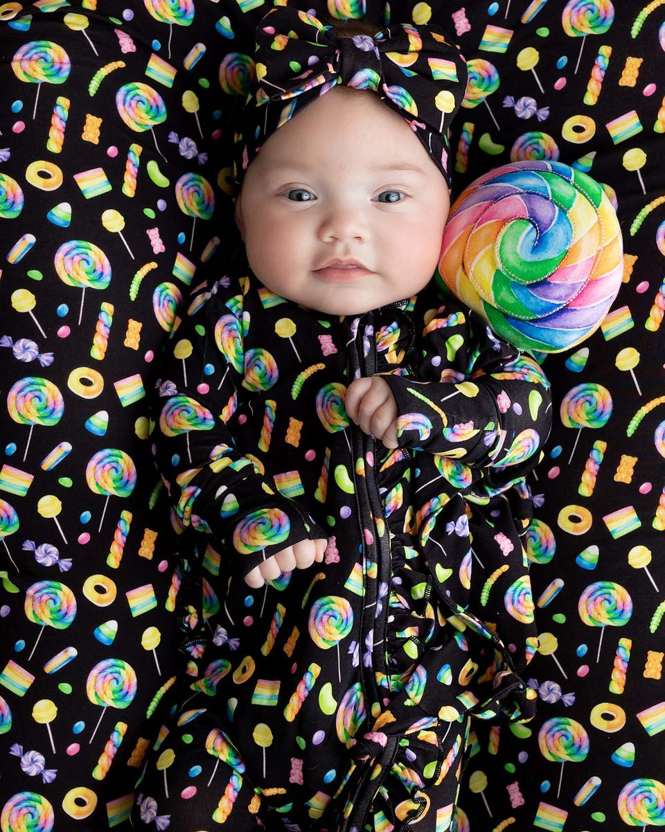 Ella Ruffled Zippered Footie - Twinkle Twinkle Little One