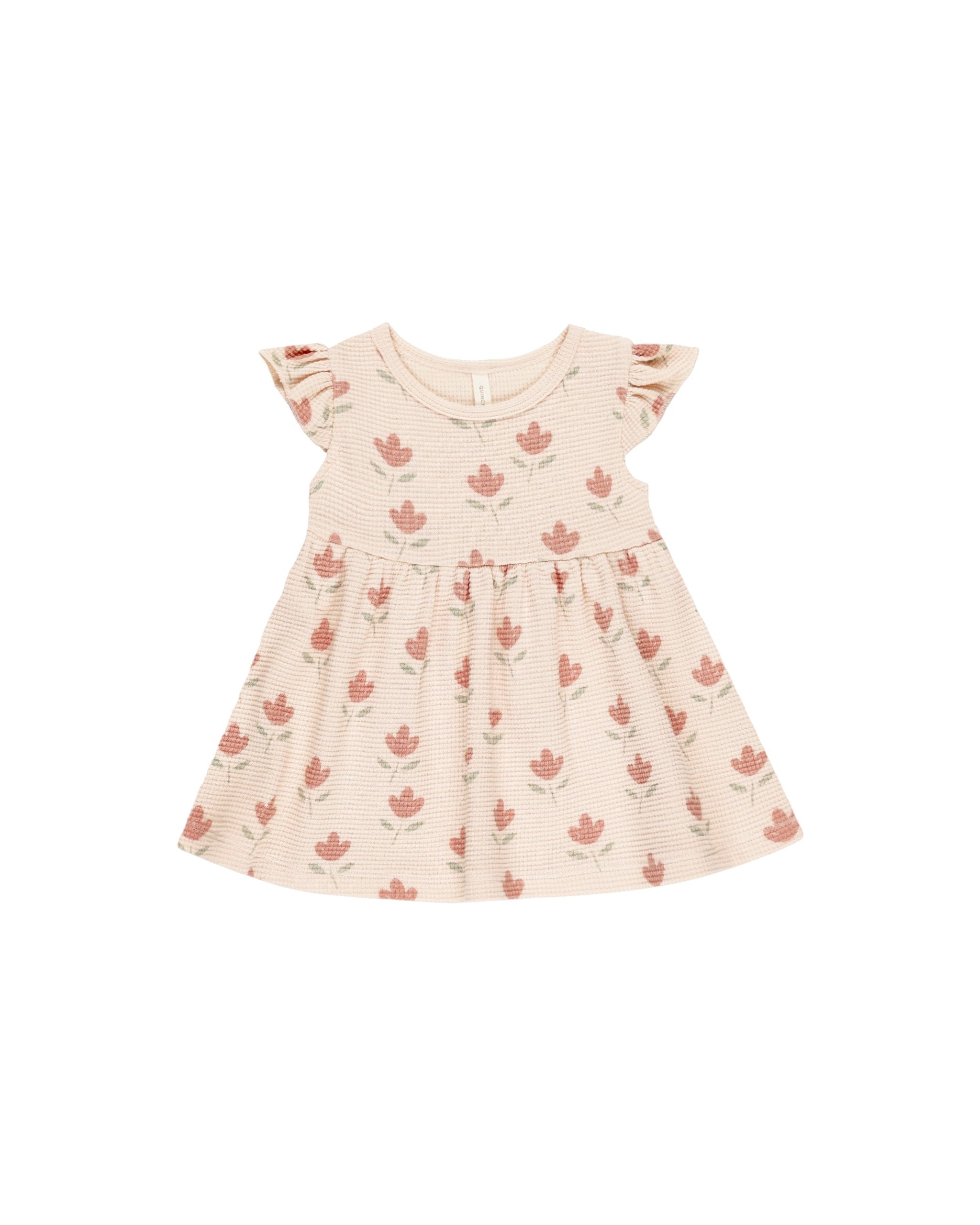 Flutter Sleeve Dress - Tulips - Twinkle Twinkle Little One
