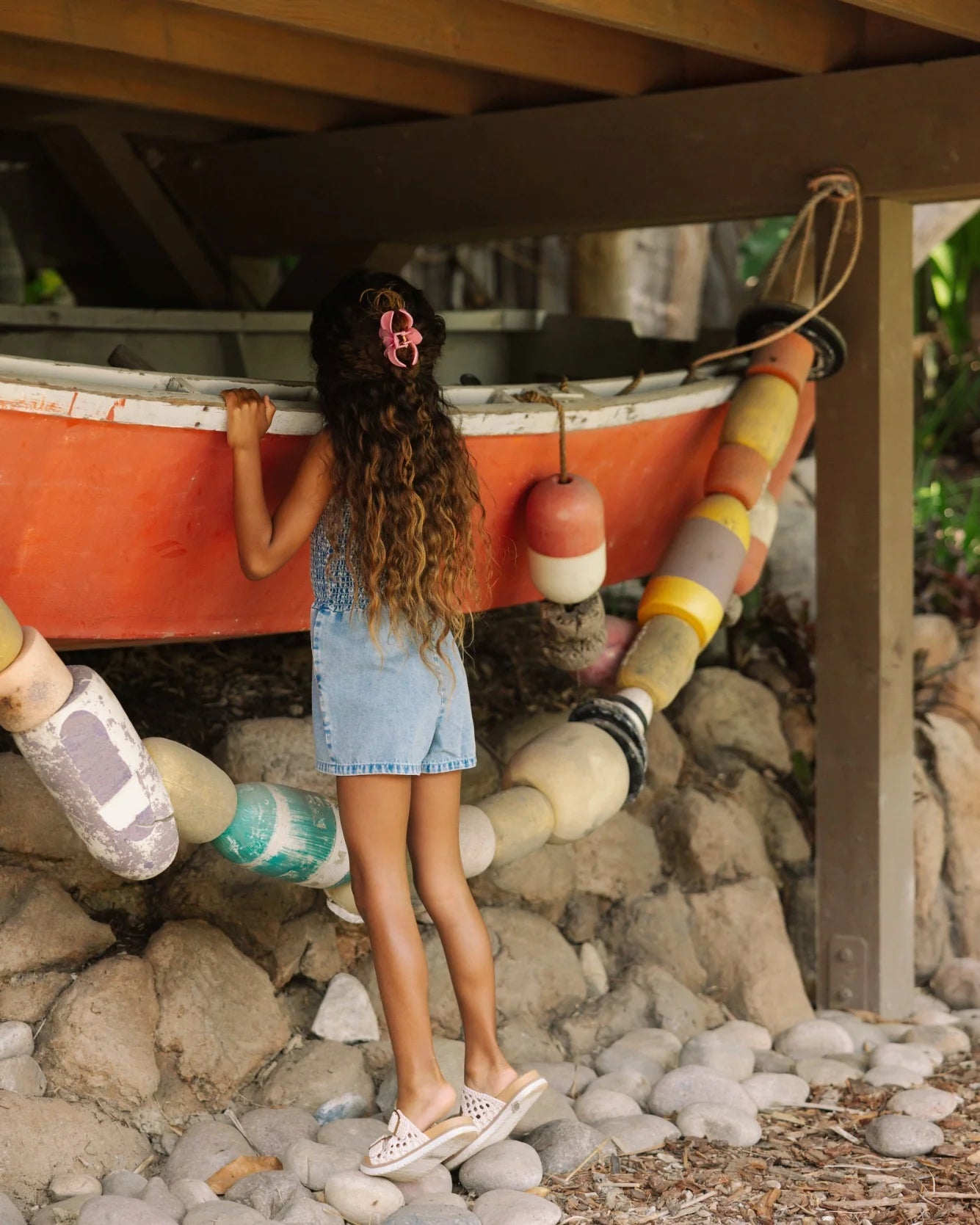 Brunch Club Romper - Denim