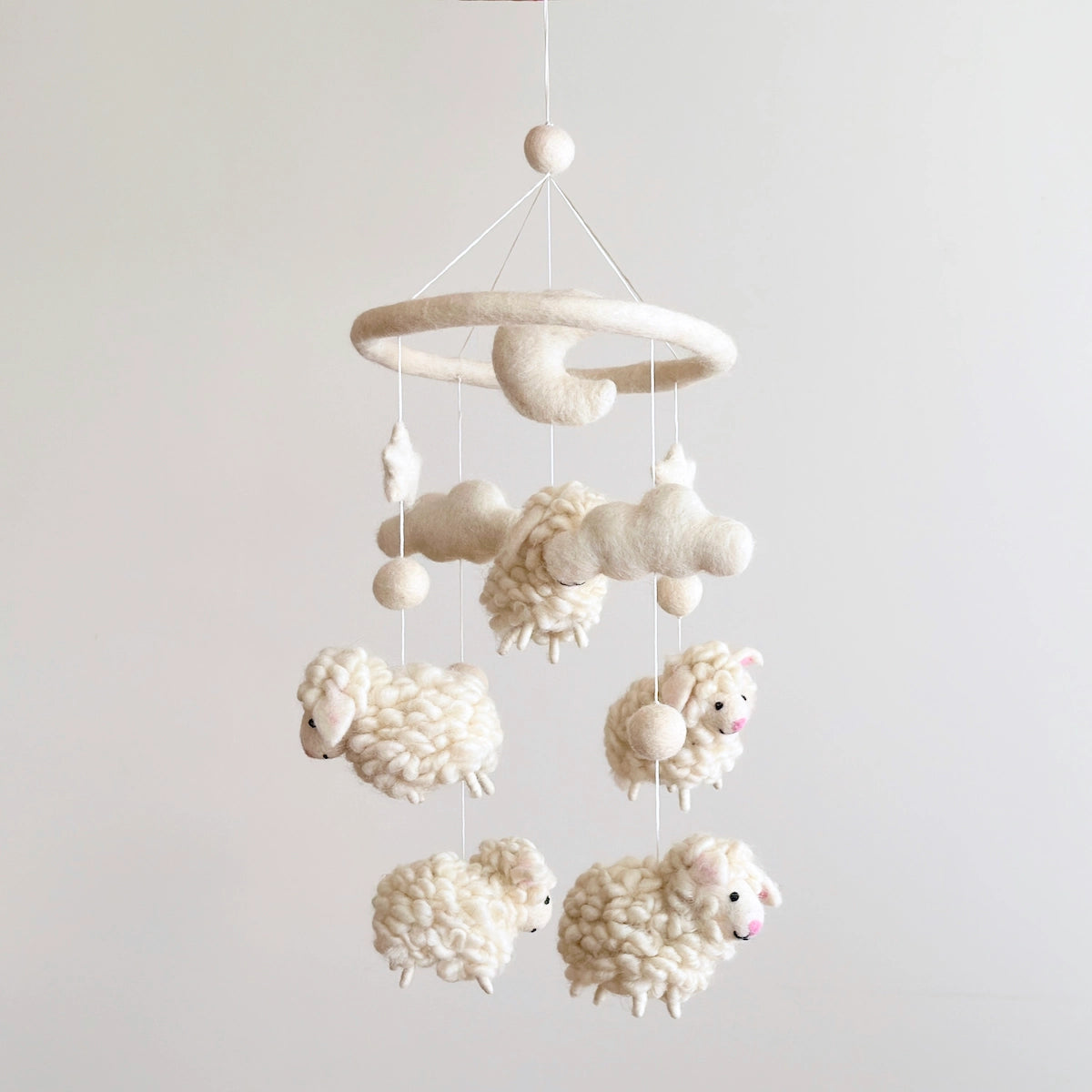 Felt Baby Mobile - Sheep