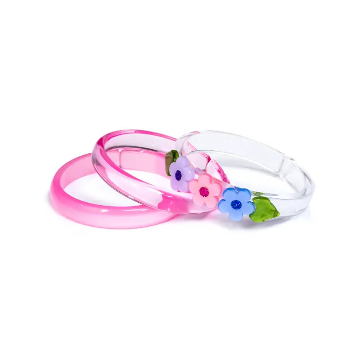 Flowers Pink Purple Blue Bangles - Twinkle Twinkle Little One