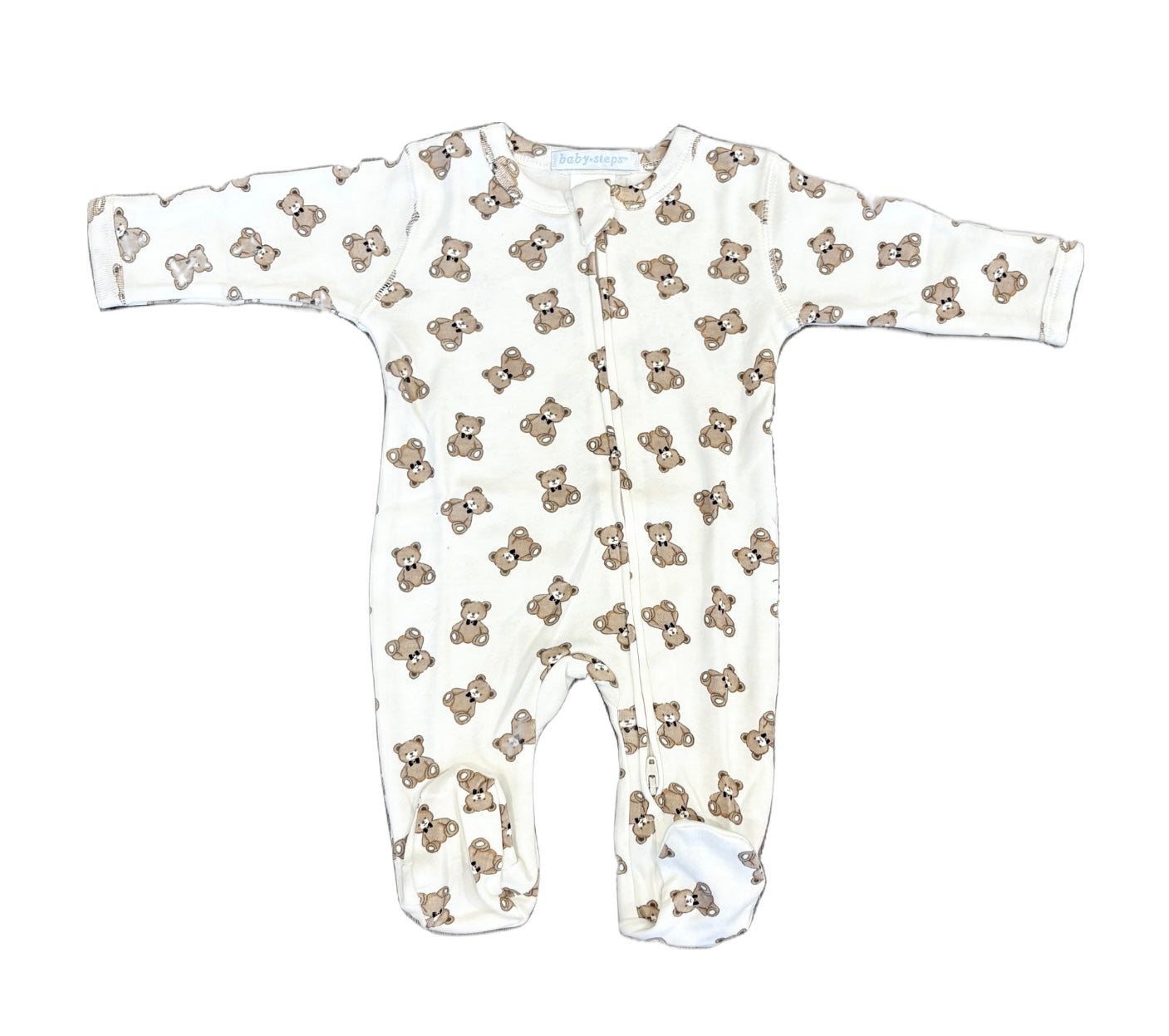 Bear Sand Zipper Footie - Twinkle Twinkle Little One