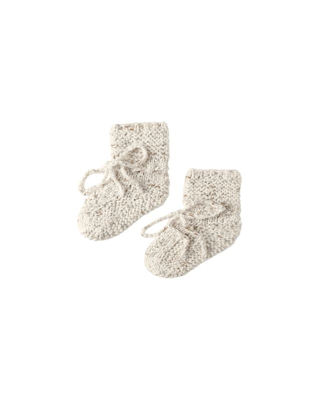 Knit Booties || Natural Confetti - Twinkle Twinkle Little One