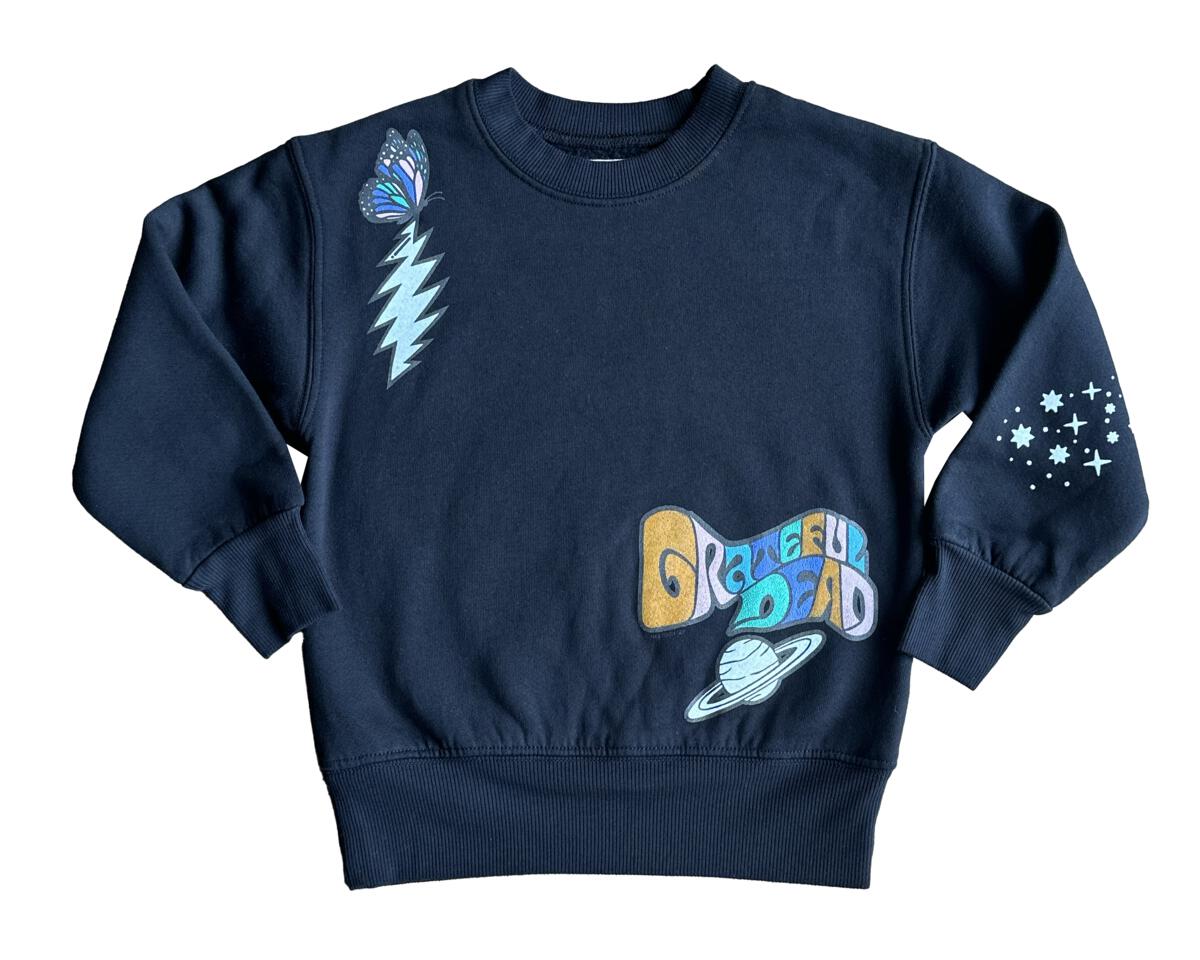 Grateful Dead Moon Black Fleece Crewneck - Twinkle Twinkle Little One