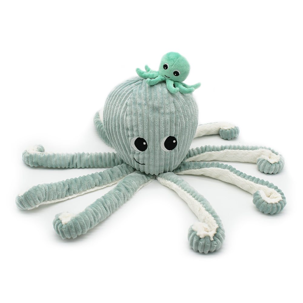 Giant Octopus Mom with Baby - Mint - Twinkle Twinkle Little One