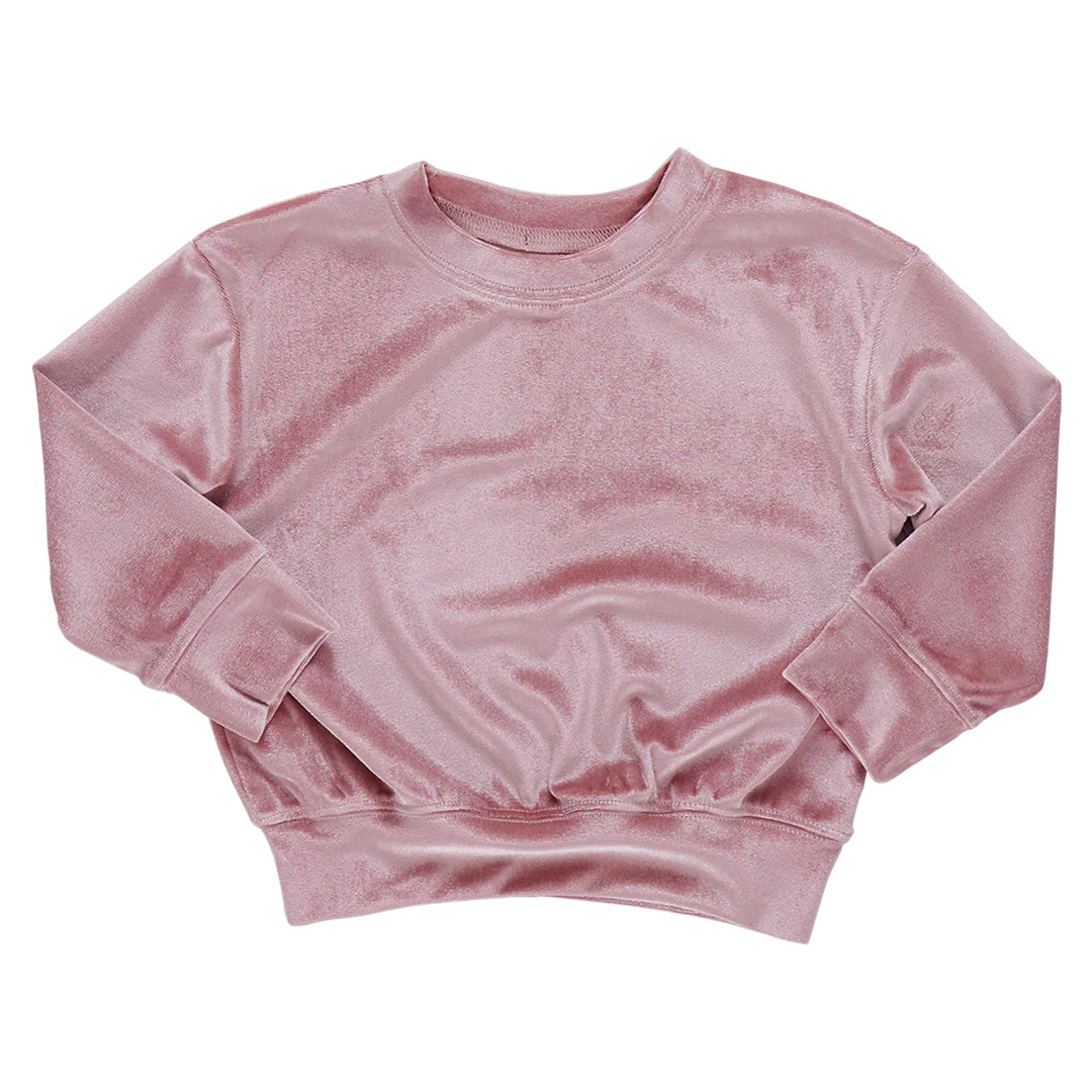 Girls Velour Sweatshirt & Legging Set - Mauve - Twinkle Twinkle Little One