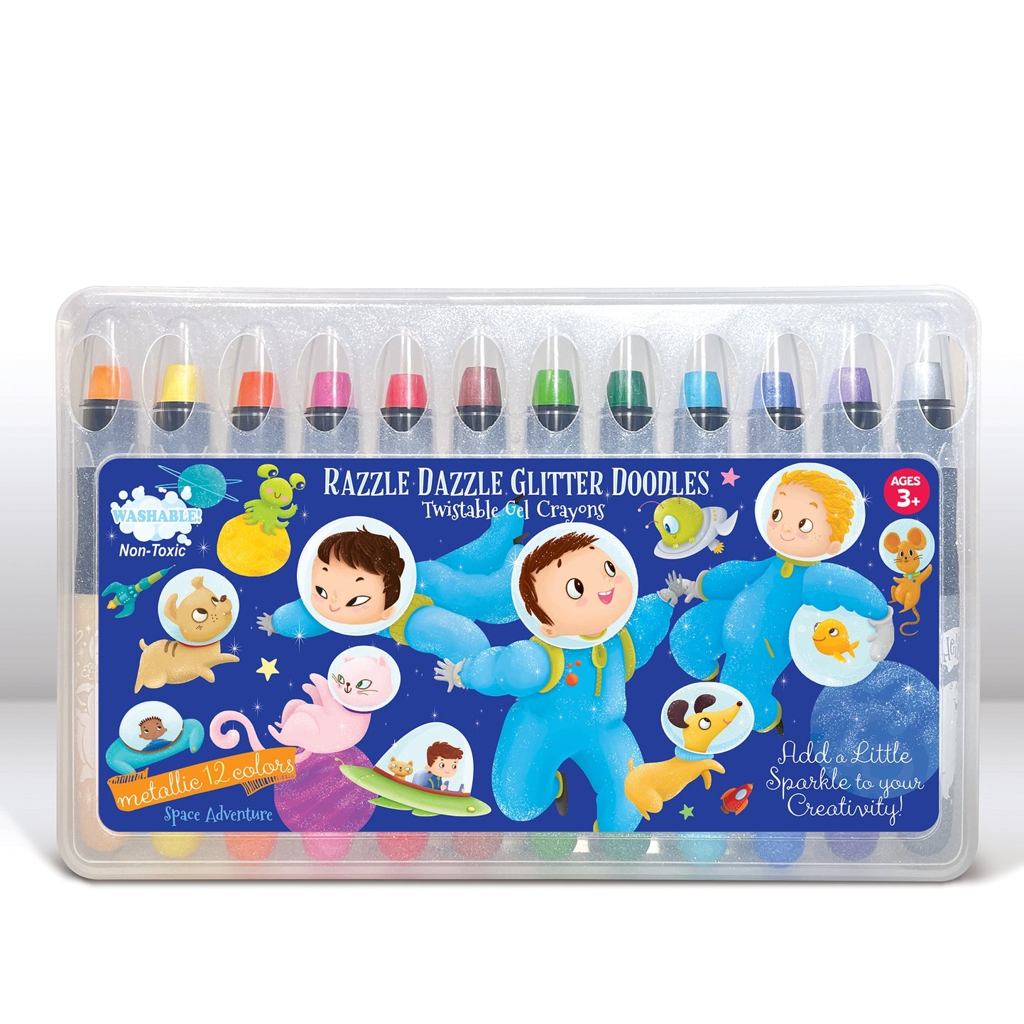 Glitter Space Dry Erase Coloring Gift Set - Twinkle Twinkle Little One