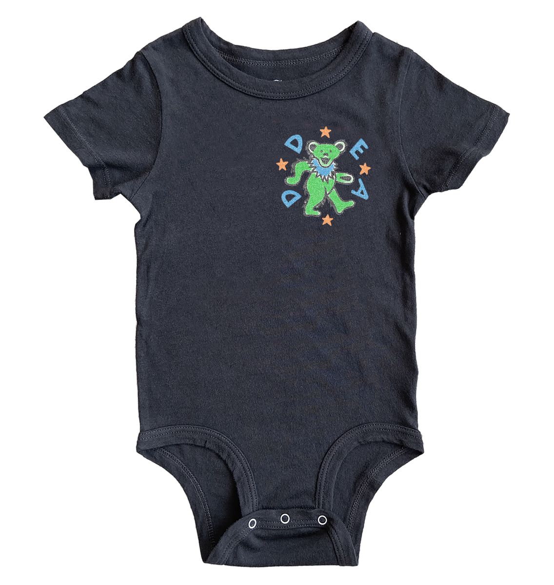 Grateful Dead Kaleidoscope Bears Onesie - Vintage Black